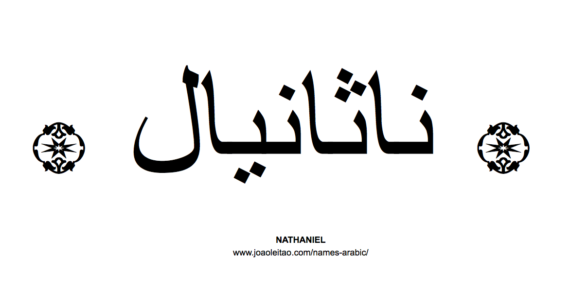 Your Name in Arabic: Nathaniel name in Arabic