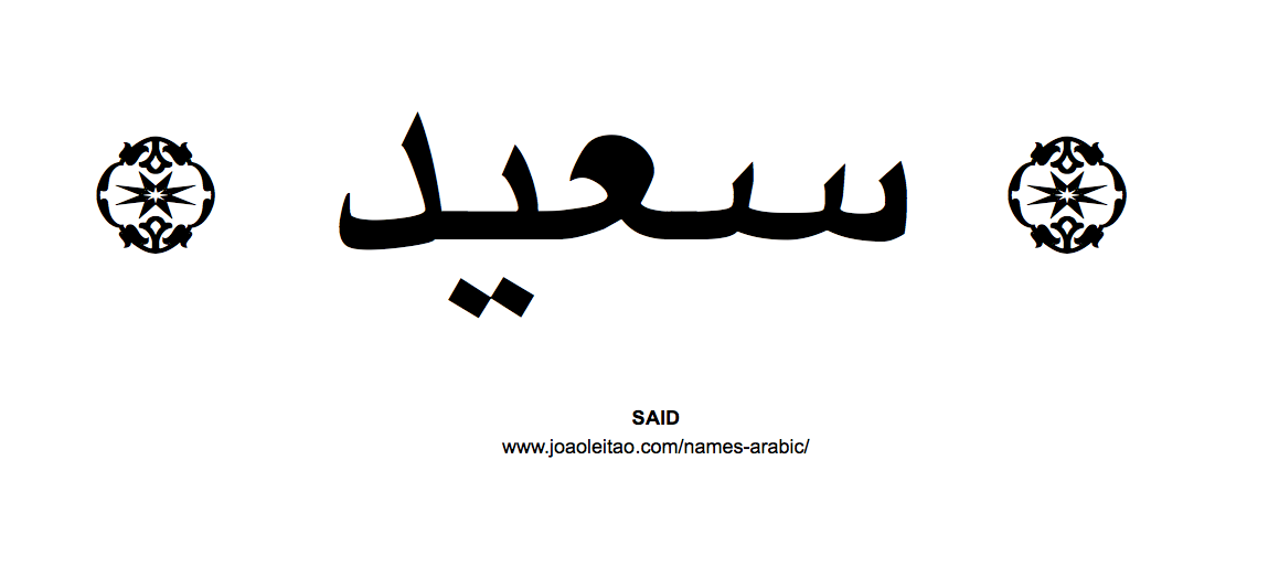 Your Name in Arabic: Said name in Arabic