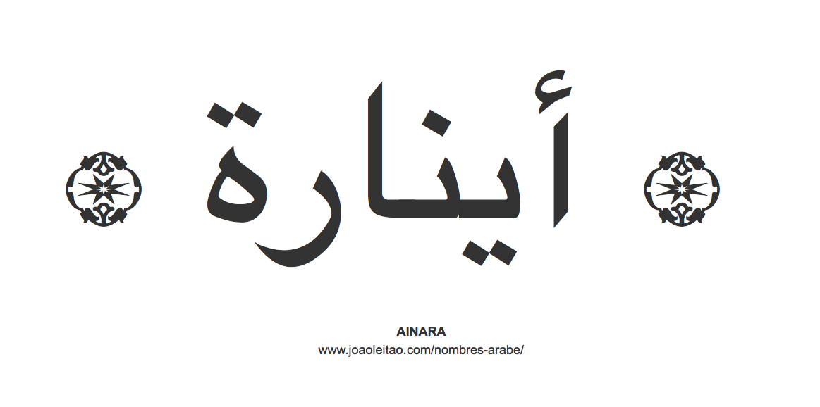 Ainara en árabe, nombre Ainara en escritura árabe, Cómo escribir Ainara en árabe