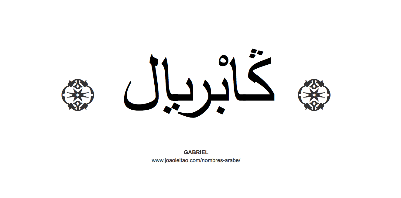 Gabriel en árabe, nombre Gabriel en escritura árabe, Cómo escribir Gabriel en árabe