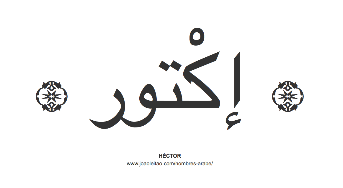 Héctor en árabe, nombre Héctor en escritura árabe, Cómo escribir Héctor en árabe