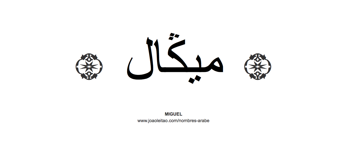 Miguel en árabe, nombre Miguel en escritura árabe, Cómo escribir Miguel en árabe