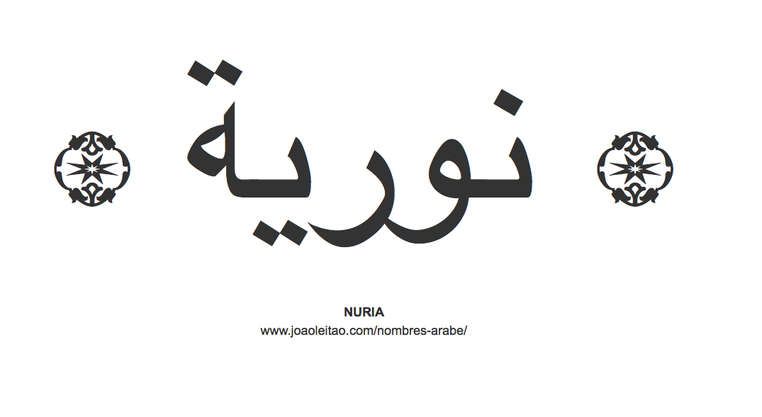 Nombre en árabe: Nuria en árabe