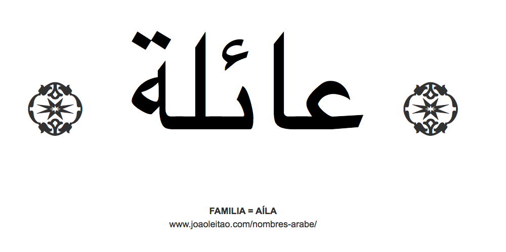 Palabra FAMILIA en árabe - AÍLA