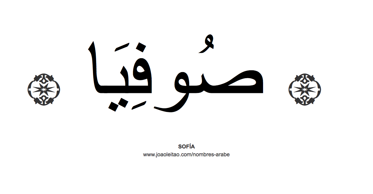 Nombre en árabe: Sofia en árabe