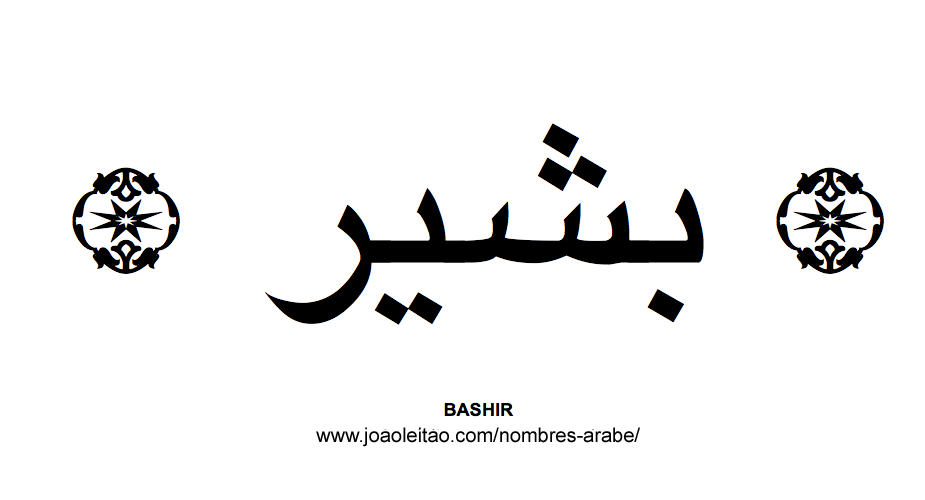 BASHIR – BACHIR Nombre Arabe de Hombre