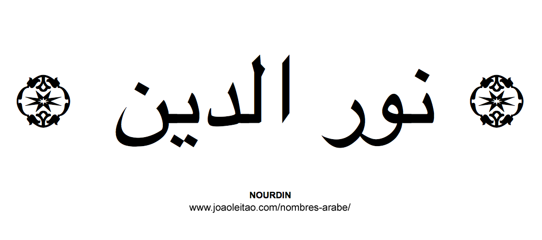 NURDIN – NOURDIN – NUR AD-DIN – NOORDINE Nombre Arabe de Hombre