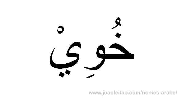 Rui em Árabe, Nome Rui Escrita Árabe, Como Escrever Rui em Árabe