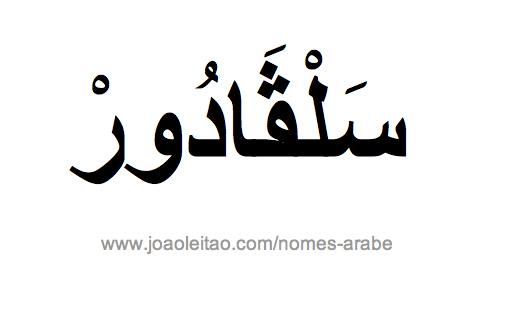 Salvador em Árabe, Nome Salvador Escrita Árabe, Como Escrever Salvador em Árabe