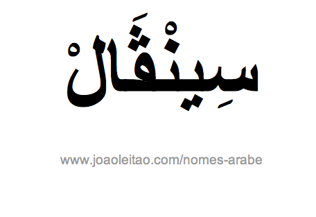 Sinval em Árabe, Nome Sinval Escrita Árabe, Como Escrever Sinval em Árabe