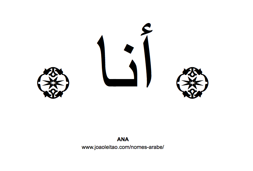 Ana em Árabe, Nome Ana Escrita Árabe, Como Escrever Ana em Árabe
