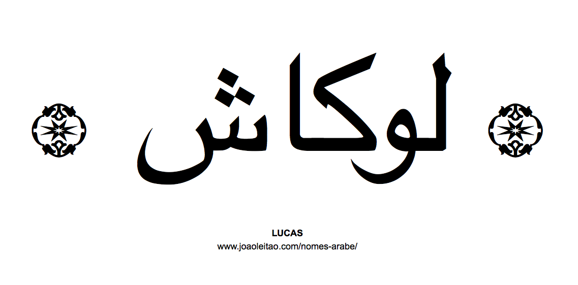 Nome Lucas em Árabe