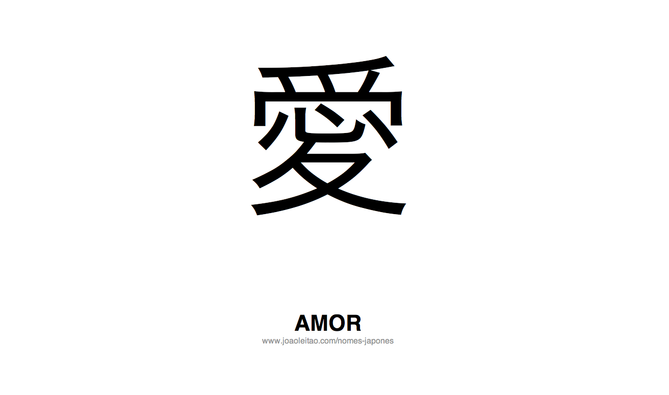 tatuagem kanji amor