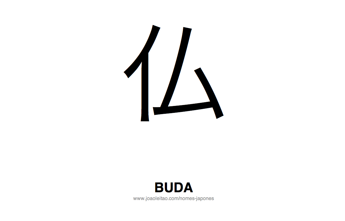 Palavra Buda Escrita em Japones