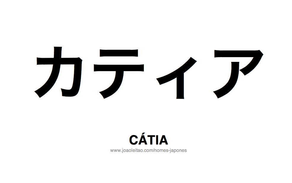 Nome CATIA Escrito em Japones
