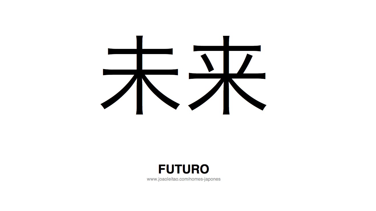 Palavra Futuro Escrita em Japones