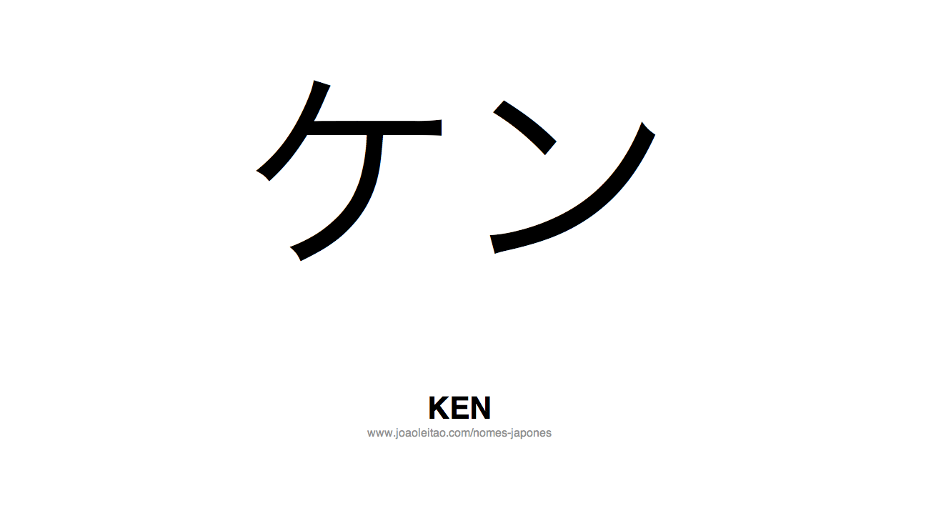 Ken Nome Japones Masculino
