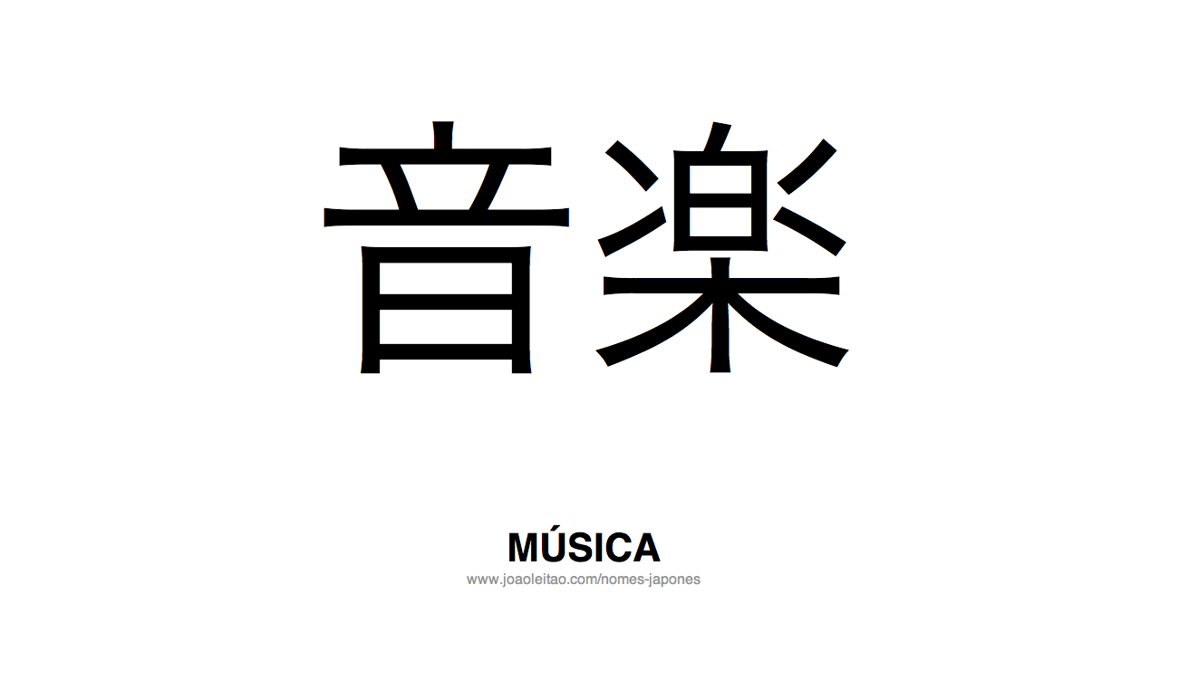 Palavra Musica Escrita em Japones