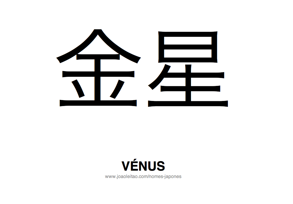 Palavra Venus Escrita em Japones