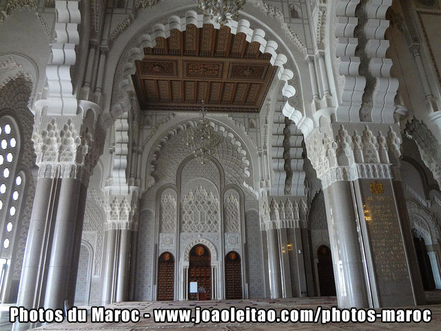 Intérieur de la Mosquée Hassan II à Casablanca