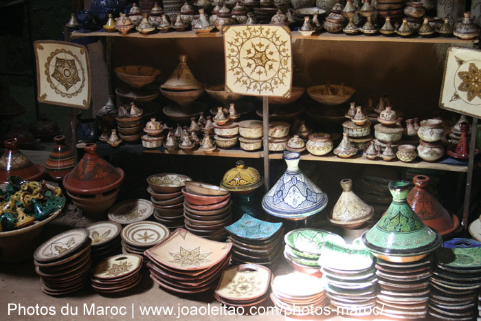 Diverses céramiques à vendre à Tamegroute