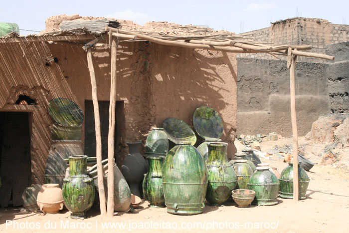 Céramique verte traditionnel de Tamegroute