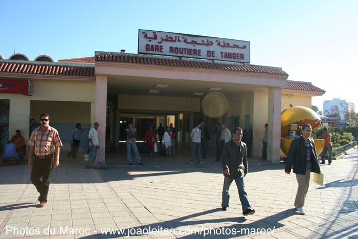 Entrée de la Gare Routière de Tanger au Nord du Maroc