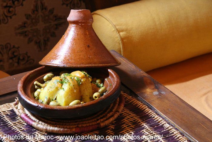 Tajine de poulet au Citron au Restaurant Amlal à Ouarzazate