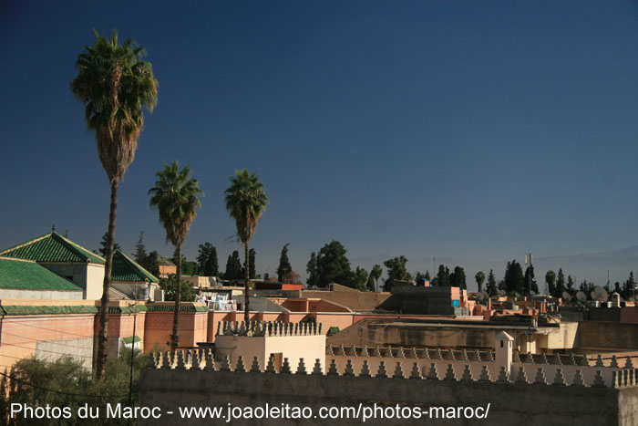 Vue de Marrakech à la proximité de la mosquée Ben Slimane
