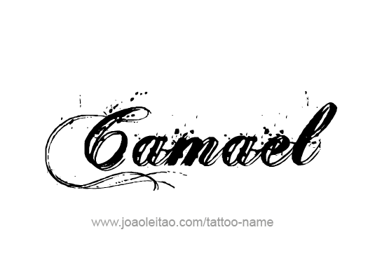 Tattoo Design Angel Name Camael 