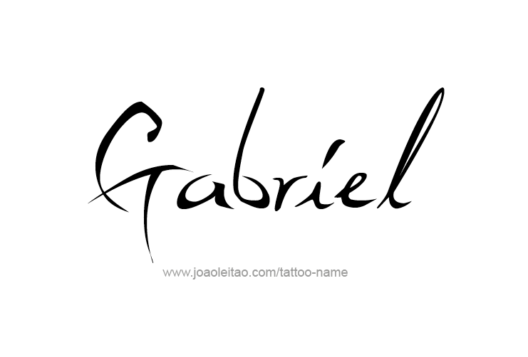 Tattoo Design Angel Name Gabriel