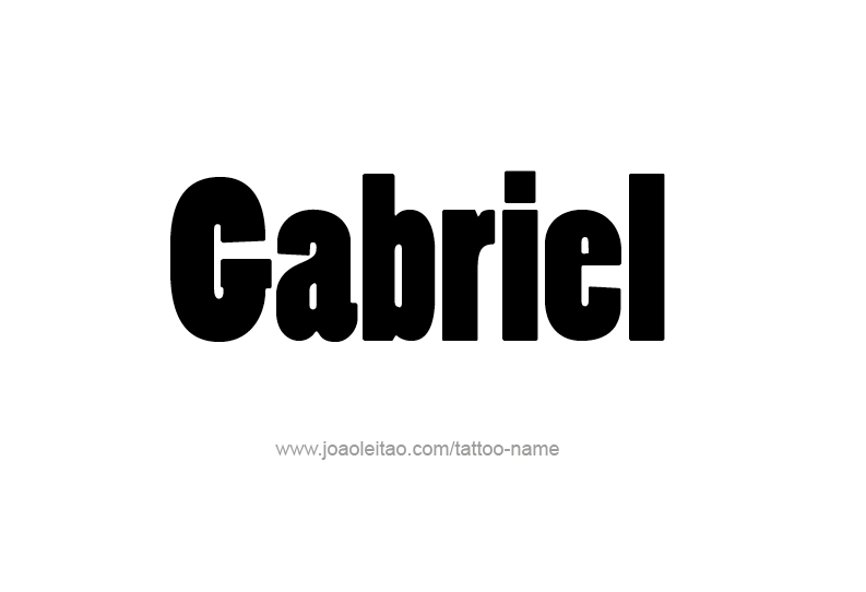 Tattoo Design Angel Name Gabriel