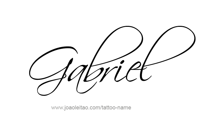 Tattoo Design Angel Name Gabriel