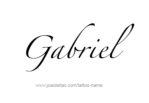 Tattoo Design Angel Name Gabriel