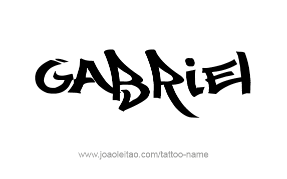 Tattoo Design Angel Name Gabriel