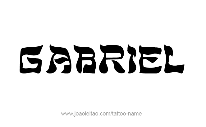 Tattoo Design Angel Name Gabriel