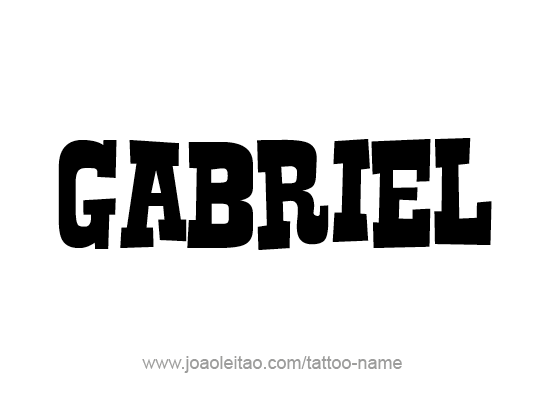 Tattoo Design Angel Name Gabriel