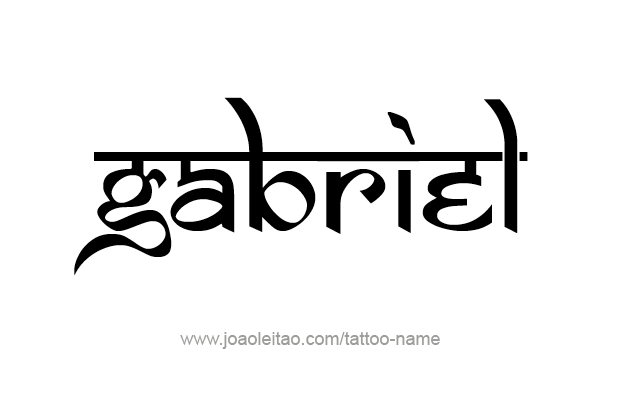 Tattoo Design Angel Name Gabriel