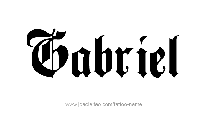 Tattoo Design Angel Name Gabriel