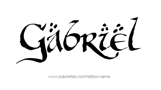 Tattoo Design Angel Name Gabriel