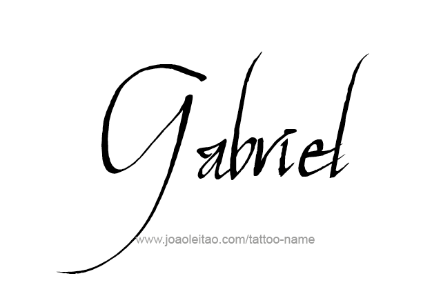 Tattoo Design Angel Name Gabriel