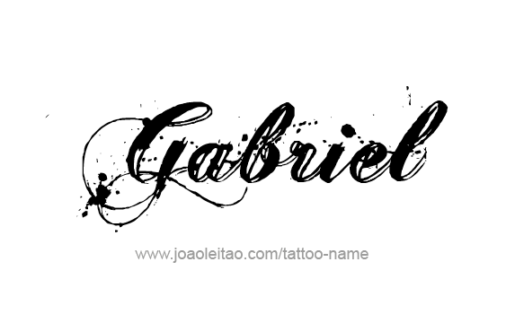 Tattoo Design Angel Name Gabriel