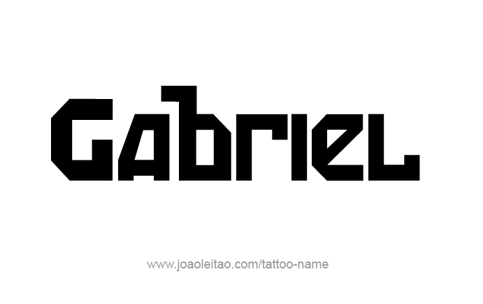 Tattoo Design Angel Name Gabriel