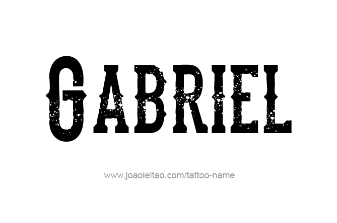 Tattoo Design Angel Name Gabriel