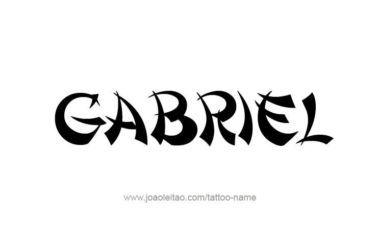 Tattoo Design Angel Name Gabriel