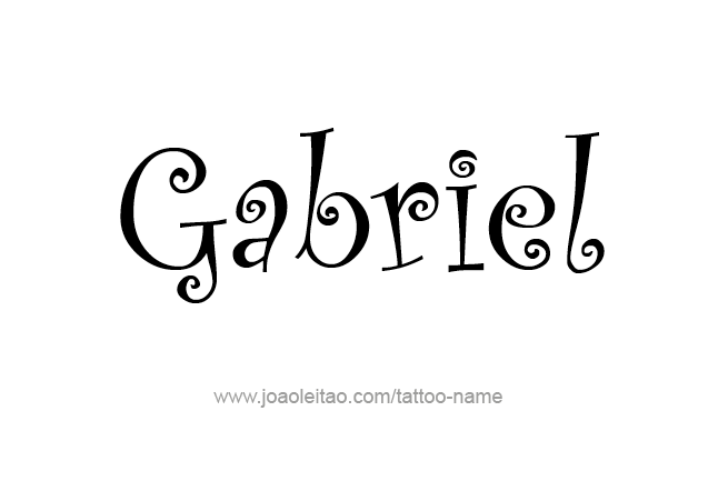 Tattoo Design Angel Name Gabriel