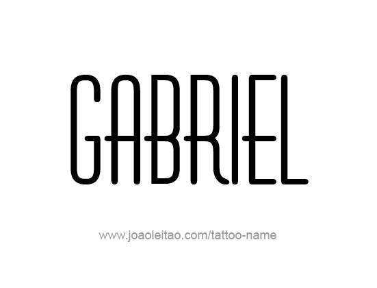 Tattoo Design Angel Name Gabriel