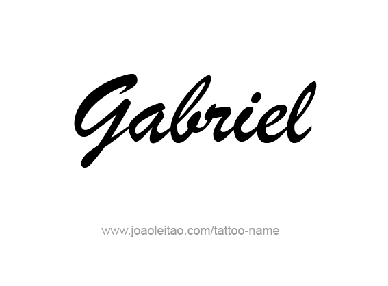 Tattoo Design Angel Name Gabriel