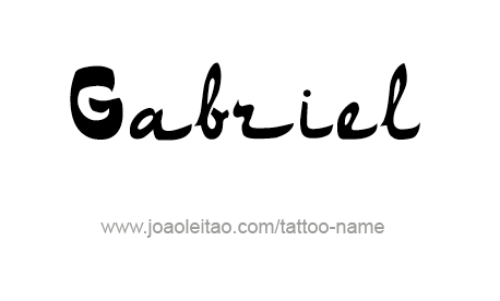 Tattoo Design Angel Name Gabriel