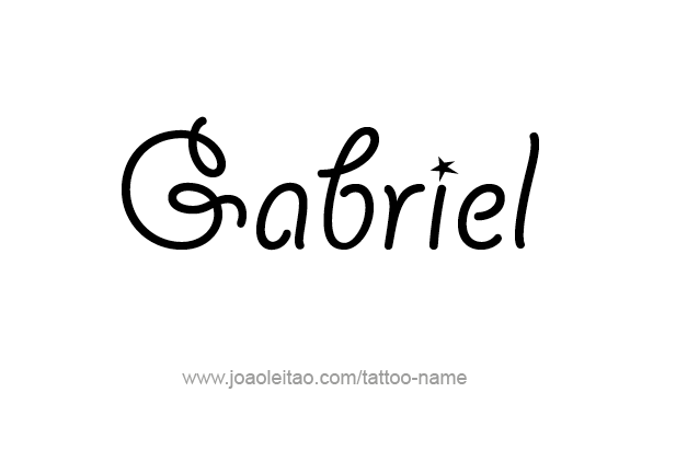 Tattoo Design Angel Name Gabriel